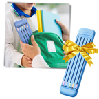 Trousse à crayons rigide avec crayons et règle