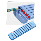 Trousse à crayons rigide avec crayons et règle