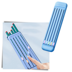 Trousse à crayons rigide avec crayons et règle