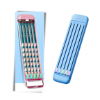 Trousse à crayons rigide avec crayons et règle