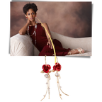 Boucles d'oreilles à glands en forme de roses