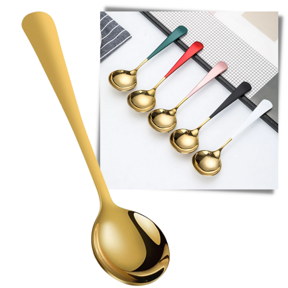 Lot de 2 cuillères en acier inoxydable