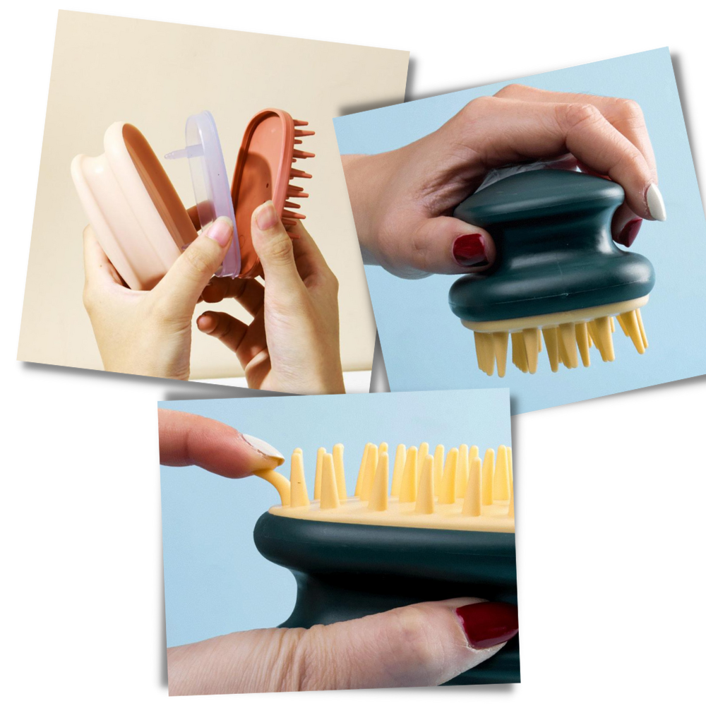 Brosse de massage du cuir chevelu