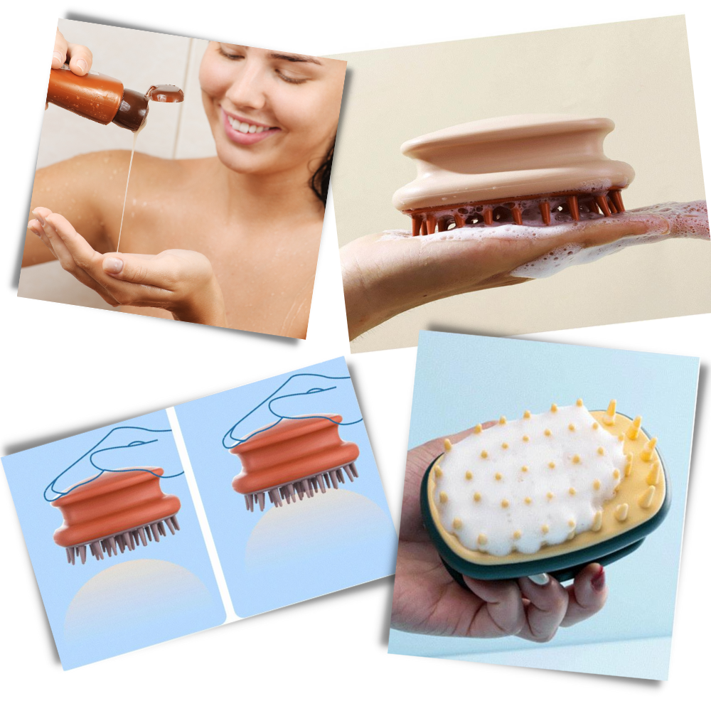 Brosse de massage du cuir chevelu