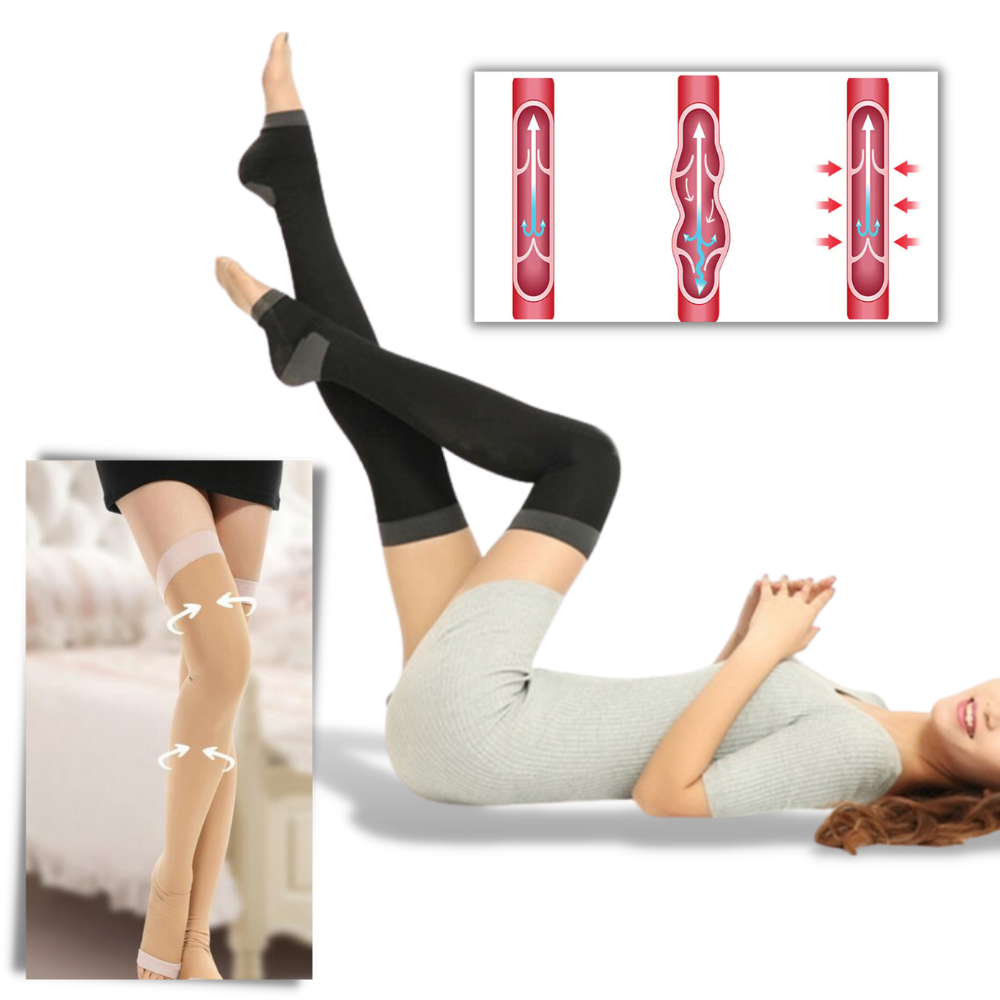 Paire de collants de compression amincissants
