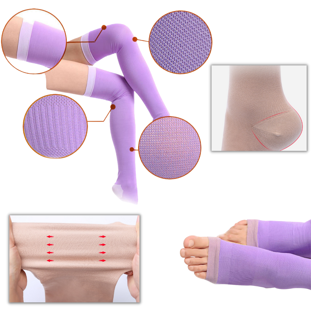 Paire de collants de compression amincissants