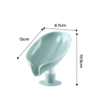 Porte-savon en forme de feuille avec égouttoir