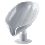 Porte-savon en forme de feuille avec égouttoir