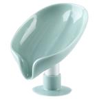 Porte-savon en forme de feuille avec égouttoir