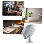 Porte-savon en forme de feuille avec égouttoir