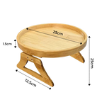 Table d'accoudoir en bois pliable