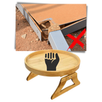 Table d'accoudoir en bois pliable