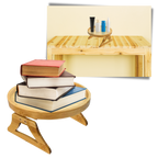 Table d'accoudoir en bois pliable