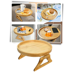 Table d'accoudoir en bois pliable