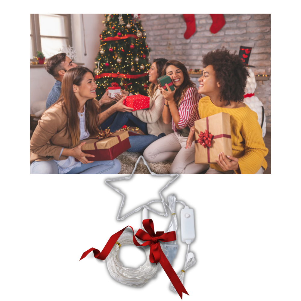 Lumières de Noël en cascade