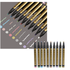 Lot de 10 marqueurs de couleurs métalliques
