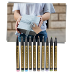 Lot de 10 marqueurs de couleurs métalliques