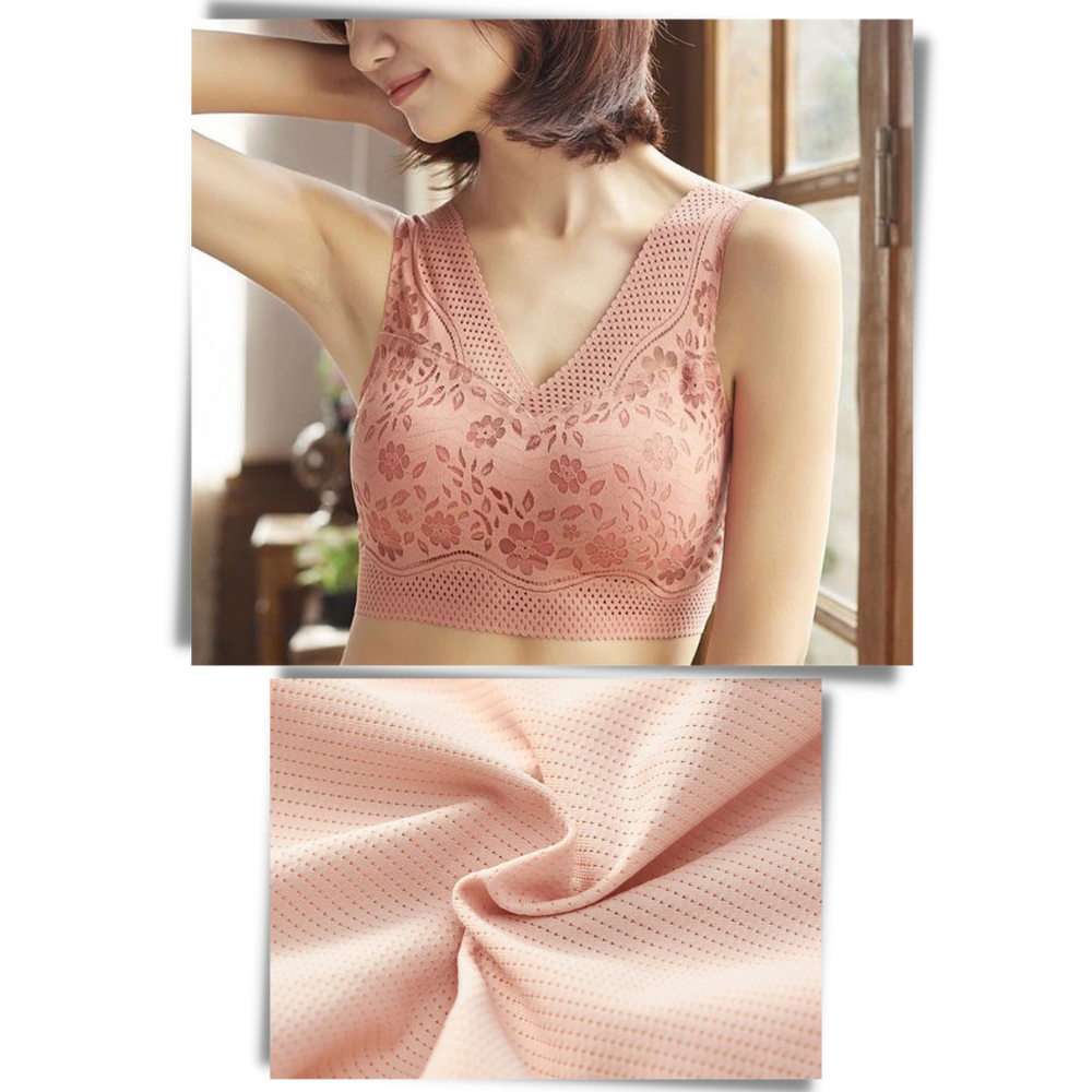 Soutien-gorge en dentelle respirant et sans couture