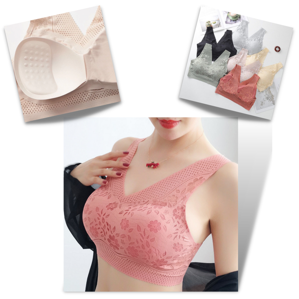 Soutien-gorge en dentelle respirant et sans couture
