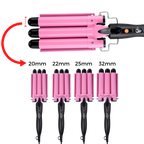 Fer à boucler en céramique à triple barillet