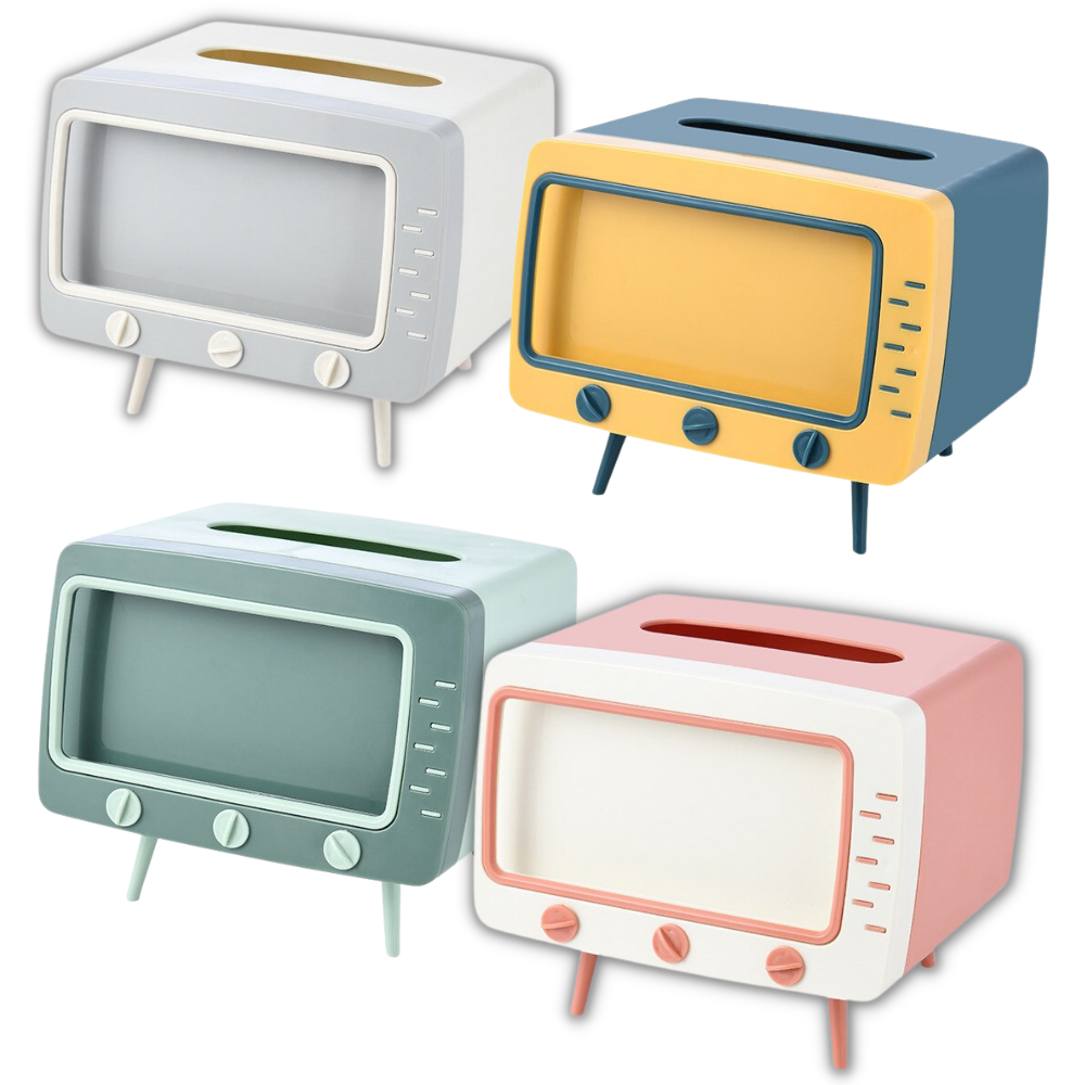 Distributeur de mouchoirs avec support pour téléphone