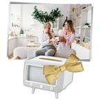 Distributeur de mouchoirs avec support pour téléphone