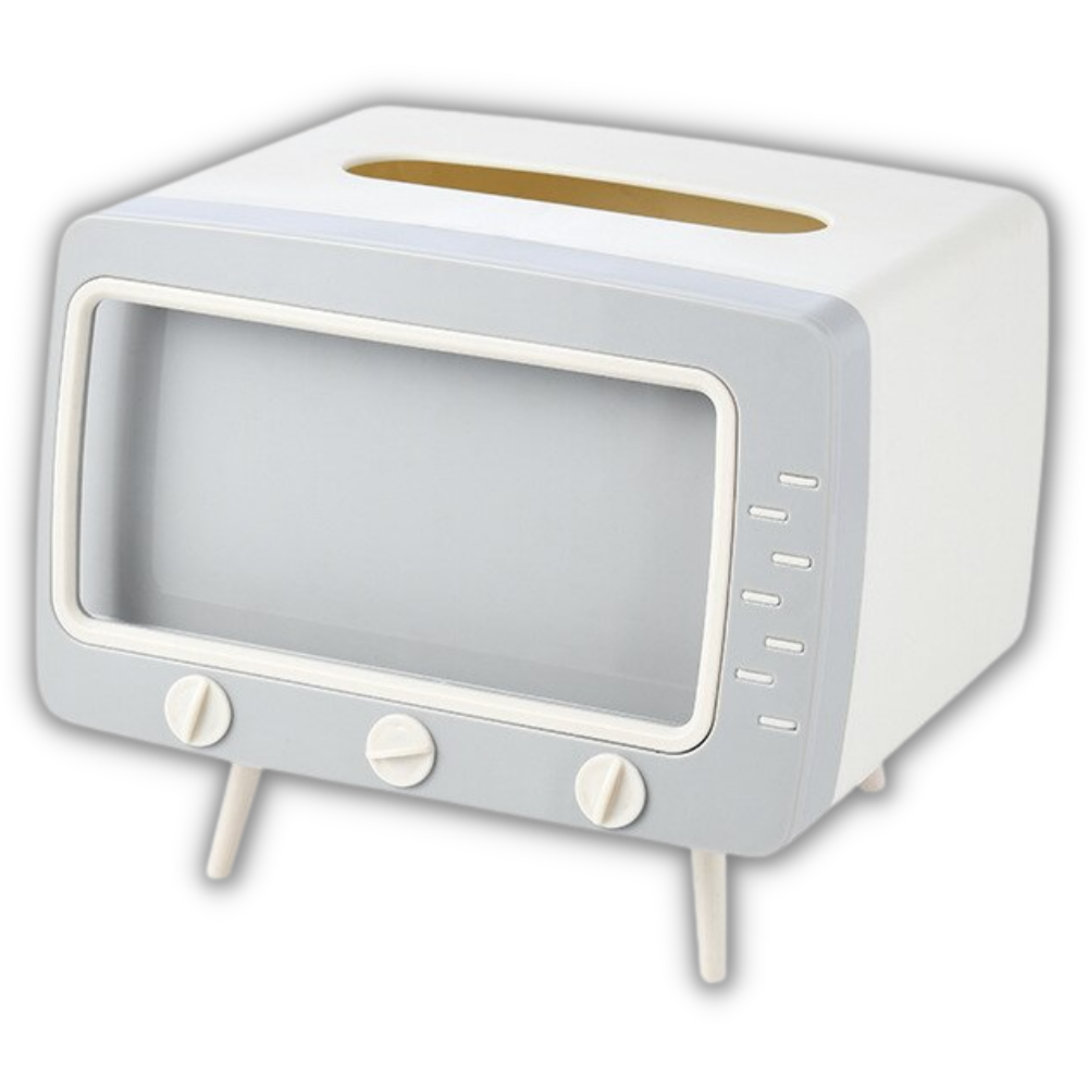 Distributeur de mouchoirs avec support pour téléphone