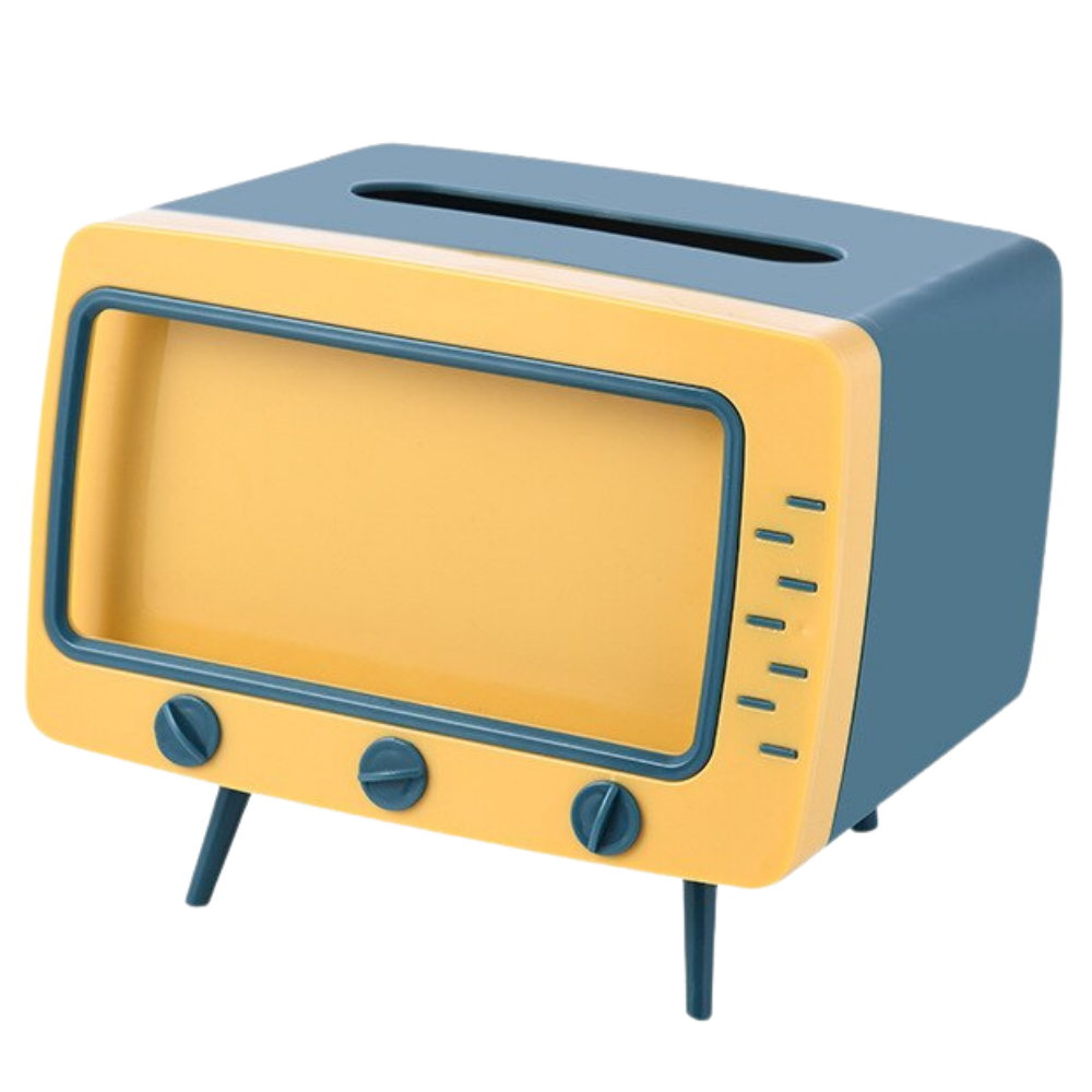 Distributeur de mouchoirs avec support pour téléphone