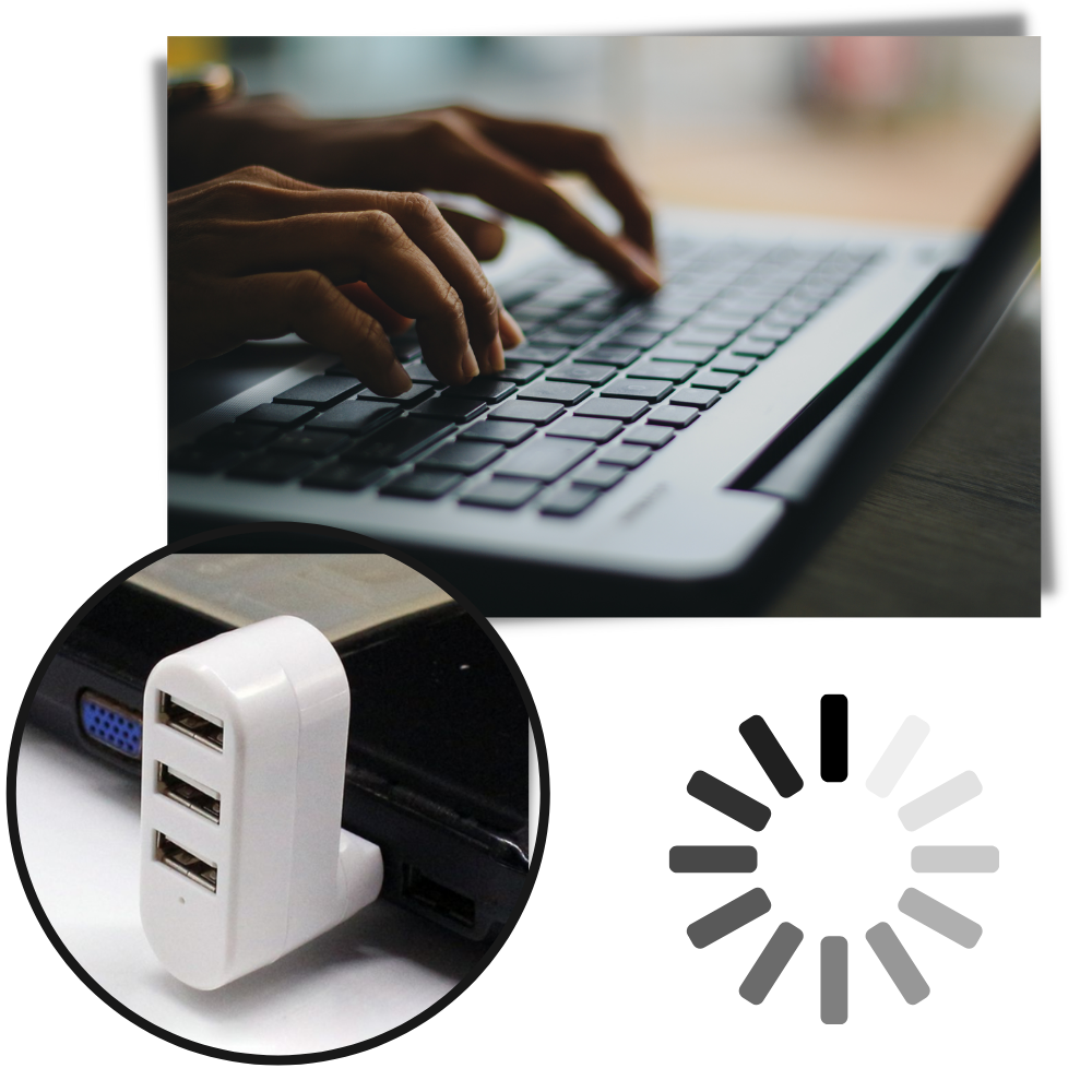 Adaptateur rotatif USB multiport