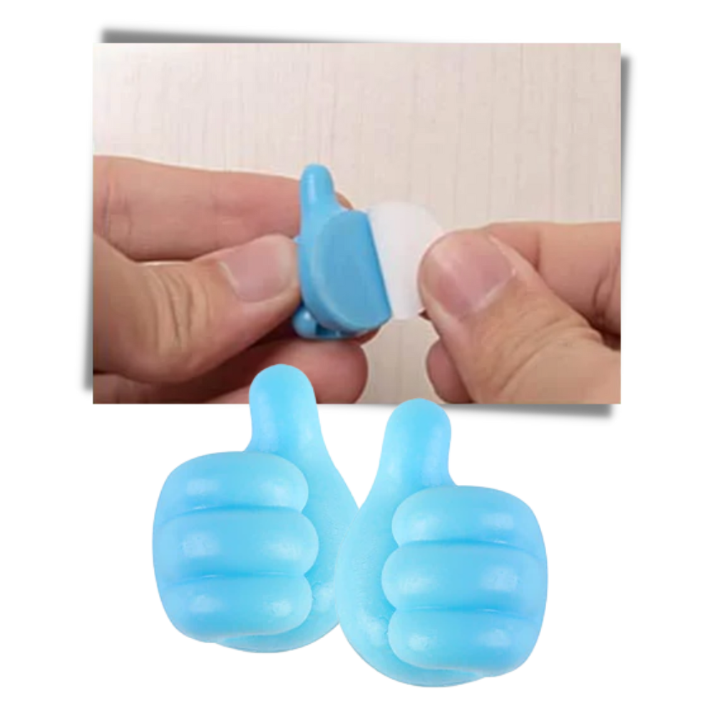 Lot de 20 crochets muraux "Pouce en l'air"