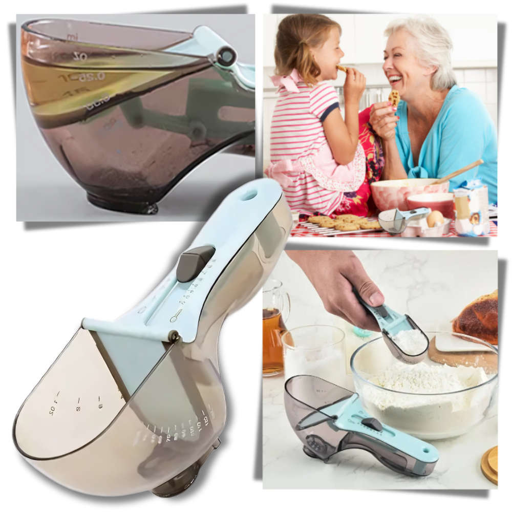 Cuillère à mesurer réglable 2 en 1