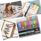Set de 48 stylos gel pailletés