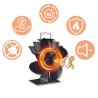 Ventilateur de poêle à 4 pales alimenté par la chaleur pour cheminées