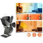 Ventilateur de poêle à 4 pales alimenté par la chaleur pour cheminées