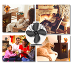 Ventilateur de poêle à 4 pales alimenté par la chaleur pour cheminées