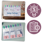 Classeur d'épargne complet de 52 semaines