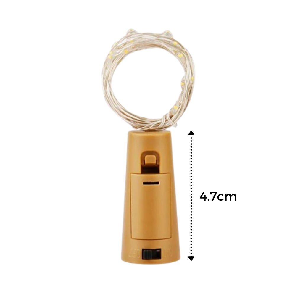 Guirlande lumineuse LED pour bouteille avec bouchon (lot de 3)