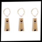 Guirlande lumineuse LED pour bouteille avec bouchon (lot de 3)
