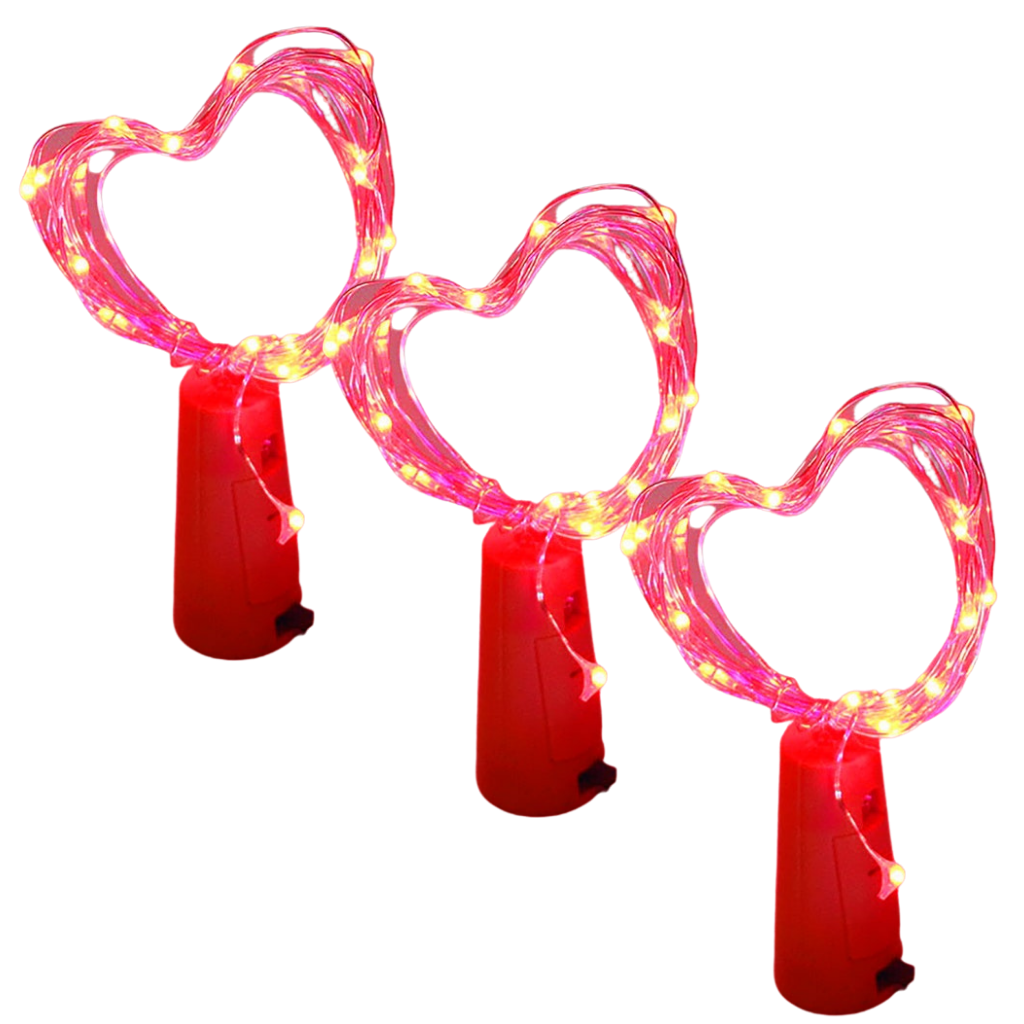 Guirlande lumineuse LED pour bouteille avec bouchon (lot de 3)
