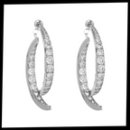 Boucles d'oreilles doré/ argenté en courbe croisée