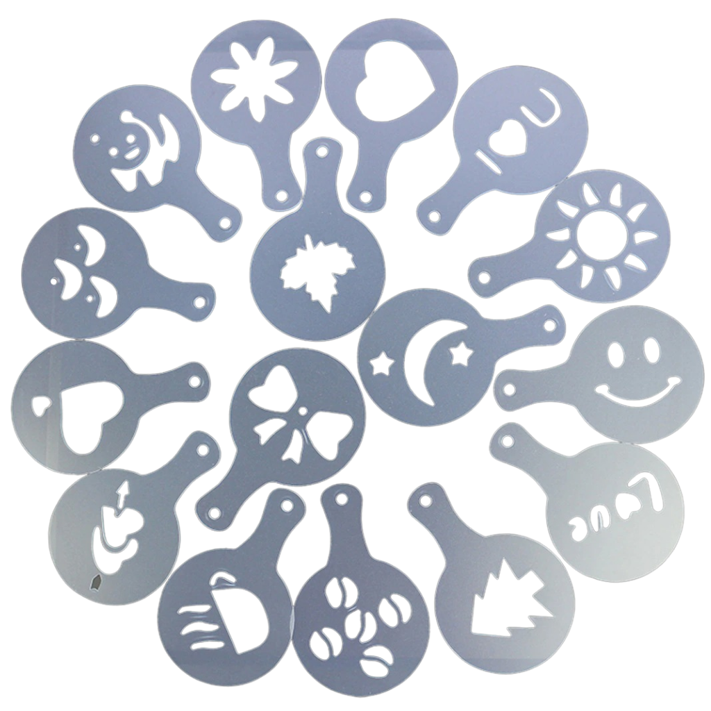 Pochoirs à café (16 pièces)