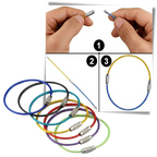 Lot de porte-clés en fil métallique flexible