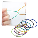 Lot de porte-clés en fil métallique flexible