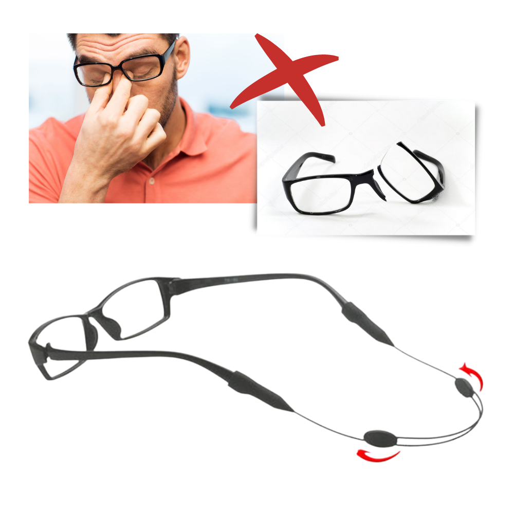Cordon de cou réglable pour lunettes