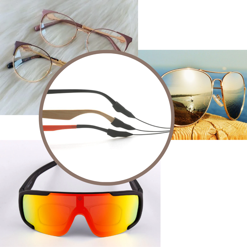 Cordon de cou réglable pour lunettes