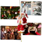 Décoration électrique en forme de Père Noël qui escalade