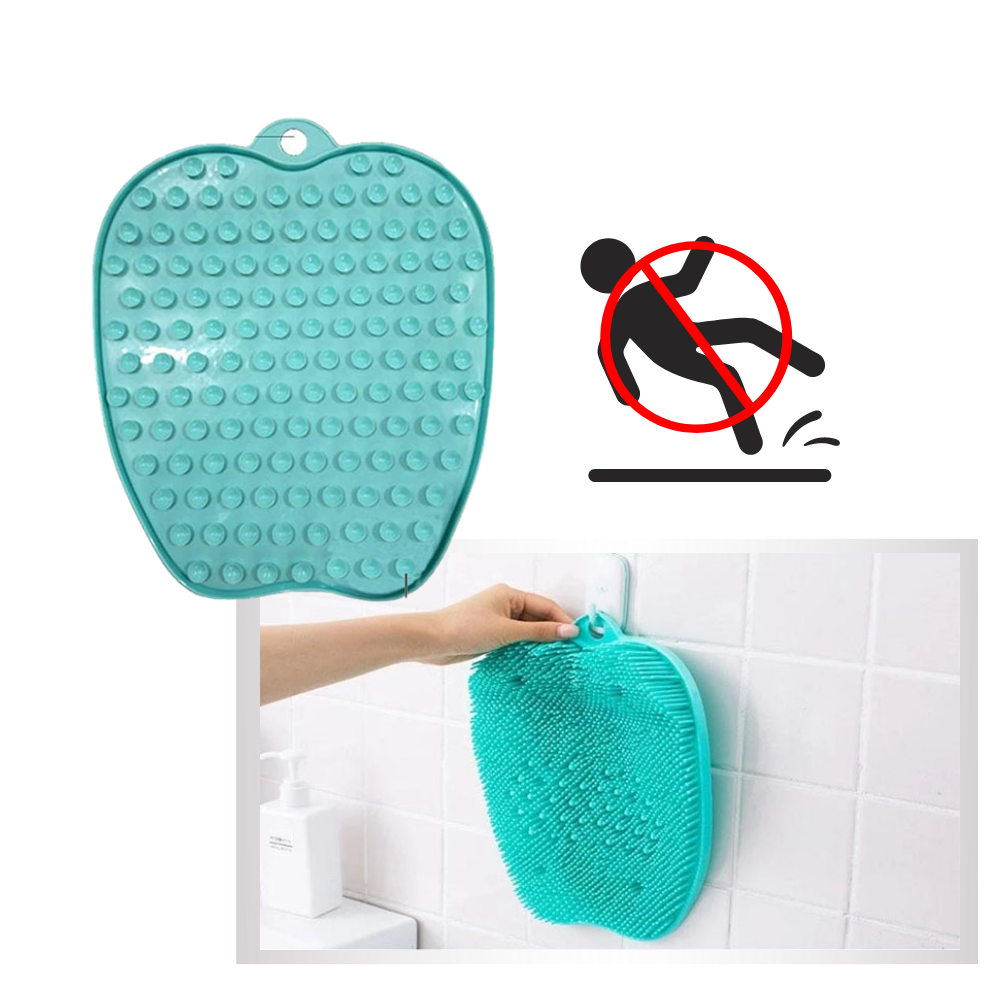 Tapis de douche nettoyant et exfoliant pour le massage des pieds