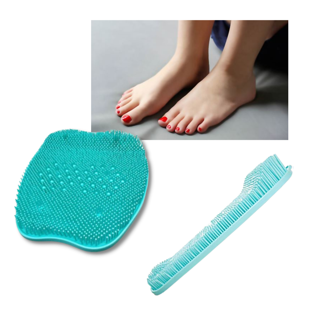 Tapis de douche nettoyant et exfoliant pour le massage des pieds