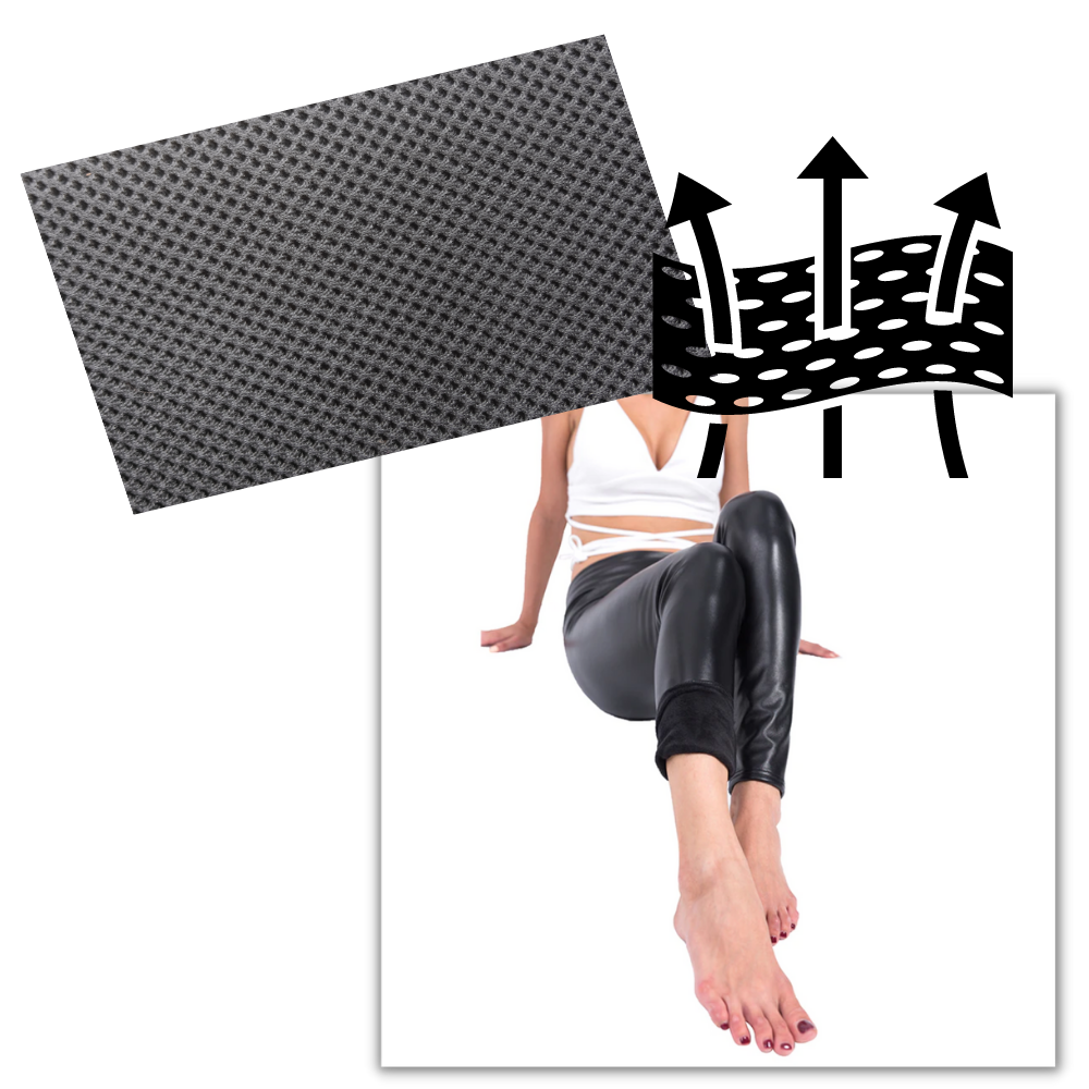 Pantalon en cuir artificiel à taille haute