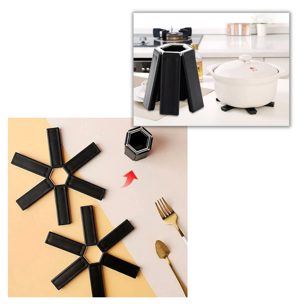 Support de récipients pliable et hexagonal